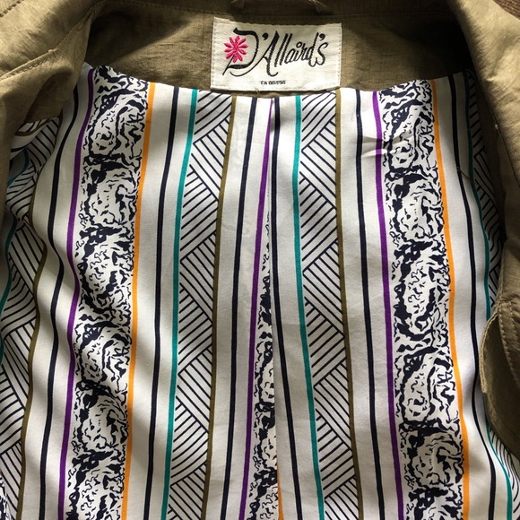 Vintage neutral taupe full length trench coat L - Picture 14 of 14